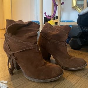 MIA Brown Leather Booties